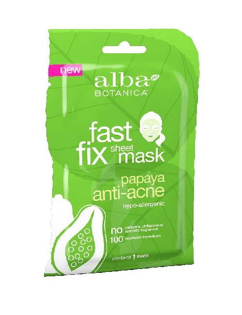 Przeciwtrądzikowa maska w płachcie z kwasem salicylowym – Alba Botanica