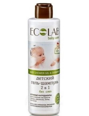 Żel pod prysznic i szampon do włosów dla dzieci od 0+ - Ecolab