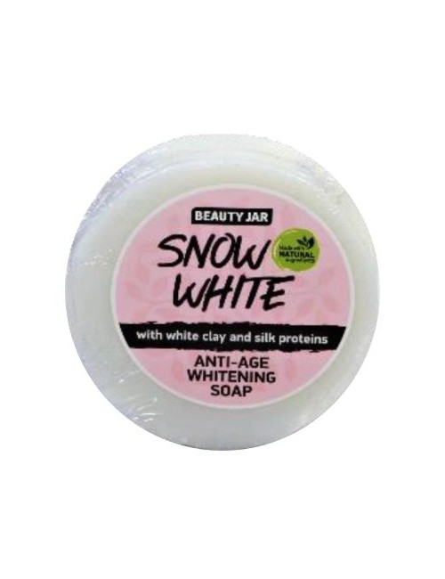 Mydło wybielające z białą glinką i jedwabiem Snow White – Beauty Jar