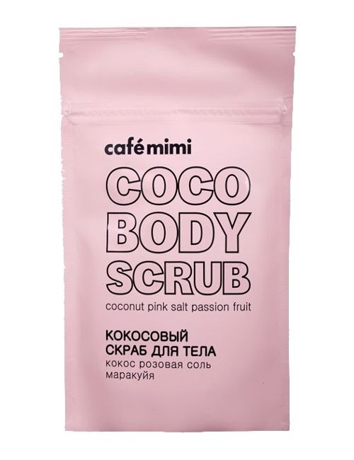 Kokosowy scrub do ciała Różowa Sól i Marakuja – Cafe Mimi