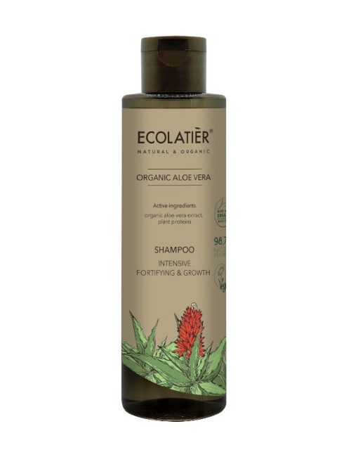 Wzmacniający szampon na porost włosów Aloe Vera – Ecolatier