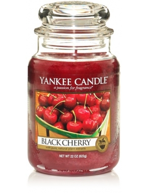 YANKEE CANDLE Duża świeca Czarne Czereśnie - Black Cherry (duży słój)