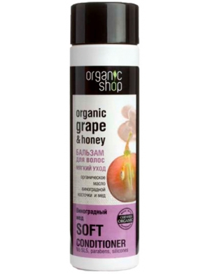 Organic Shop Balsam do włosów cienkich i delikatnych Winogronowy Miód