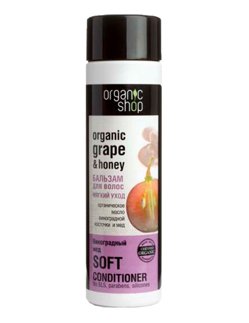 Organic Shop Balsam do włosów cienkich i delikatnych Winogronowy Miód